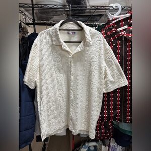 Urban Outfitters Cream Textured Men's Shirt